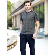 بيجاما رجالي اكمام قصيرة لون اخضر FTS-FC827-YEL