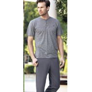 بيجاما رجالي اكمام قصيرة دخاني FTS-FC829-FUM