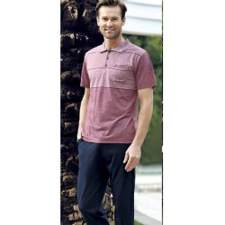 بيجاما رجالي اكمام قصيرة لون عنابي FTS-FC830-BOR بيجاما رجالي اكمام قصيرة لون عنابي FTS-FC830-BOR