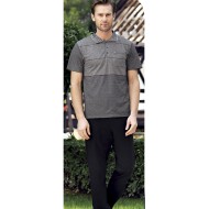 بيجاما رجالي اكمام قصيرة لون ازرق داكن FTS-FC830-LAC