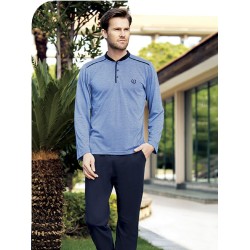 بيجاما رجالي اكمام طويلة لون ازرق نيلي FTS-FC831 بيجاما رجالي اكمام طويلة لون ازرق نيلي FTS-FC831