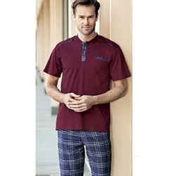 بيجاما رجالي لون عنابي FTS-FC832-BOR