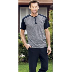 بيجاما رجالي اكمام قصيرة لون ازرق داكن FTS-FC833-LAC بيجاما رجالي اكمام قصيرة لون ازرق داكن FTS-FC833-LAC