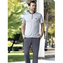 بيجاما رجالي اكمام قصيرة لون رمادي FTS-FC834 بيجاما رجالي اكمام قصيرة لون رمادي FTS-FC834