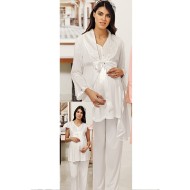 بيجاما نسائي اكمام طويلة لون سكري FTS-M681-EKR