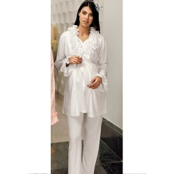 بيجاما نسائي للحوامل اكمام طويلة لون سكري FTS-M685-EKR بيجاما نسائي للحوامل اكمام طويلة لون سكري FTS-M685-EKR