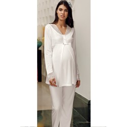 بيجاما نسائي حوامل اكمام طويلة لون سكري FTS-M686-EKR بيجاما نسائي حوامل اكمام طويلة لون سكري FTS-M686-EKR