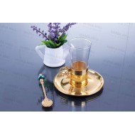 طقم كاسة شاي مع حوامل مزخرفة و اطباق INH-9687-SEF-SAR