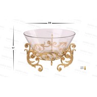 طبق سلطة زجاجي مع حامل INH-9807-ALT-SEF طبق سلطة زجاجي مع حامل INH-9807-ALT-SEF