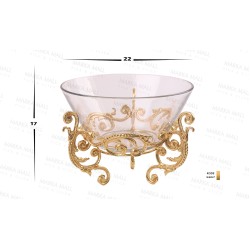 طبق سلطة زجاجي مع حامل INH-9807-ALT-SEF طبق سلطة زجاجي مع حامل INH-9807-ALT-SEF