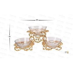 اطباق سلطة زجاجي مع حامل INH-9864-ALT-SEF اطباق سلطة زجاجي مع حامل INH-9864-ALT-SEF