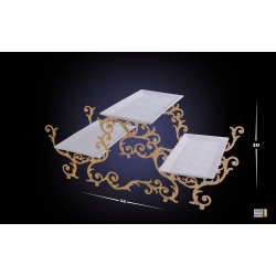 اطباق خزف مع حامل INH-9878-BYZ-ALT اطباق خزف مع حامل INH-9878-BYZ-ALT