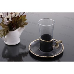 طقم كاسة شاي مع حوامل مزخرفة و اطباق INH-9911-SEF-SYH طقم كاسة شاي مع حوامل مزخرفة و اطباق INH-9911-SEF-SYH
