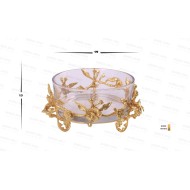 طبق سلطة زجاجي مستقيم الجوانب مع حامل INH-9956-ALT-SEF طبق سلطة زجاجي مستقيم الجوانب مع حامل INH-9956-ALT-SEF