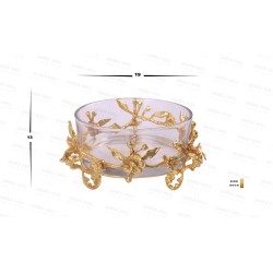 طبق سلطة زجاجي مستقيم الجوانب مع حامل INH-9956-ALT-SEF طبق سلطة زجاجي مستقيم الجوانب مع حامل INH-9956-ALT-SEF