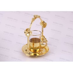 طقم كاسة شاي مع حوامل مزخرفة و اطباق INH-9986-SEF-ALT طقم كاسة شاي مع حوامل مزخرفة و اطباق INH-9986-SEF-ALT