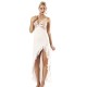 Cotton Long Nightgown Set Lingerie Natural Cotton 100% ECRU Color MG-7515-EKR