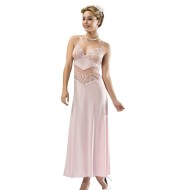 Cotton Long Nightgown Lingerie Natural Cotton 100% ECRU Color MG-7812-EKR