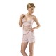 Cotton Bridal Nighty Six Pices Set Lingerie Natural Cotton 100% POWDER Color MG-7824-PUD