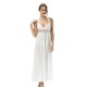 Cotton Long Nightgown Set Lingerie Natural Cotton 100% WHITE Color MG-7911-BYZ