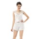 Cotton Bridal Nighty Six Pices Set Lingerie Natural Cotton 100% WHITE Color MG-9925-BYZ