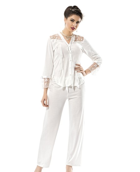 Cotton Bridal Nighty Six Pices Set Lingerie Natural Cotton 100% WHITE Color MG-9940-BYZ Cotton Bridal Nighty Six Pices Set Lingerie Natural Cotton 100% WHITE Color MG-9940-BYZ