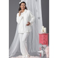 Aqua 19039 بيجاما حوامل فرو  - سكري Aqua 19039 بيجاما حوامل فرو  - سكري