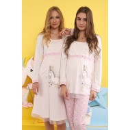 Aqua بيجاما وروب حوامل يونيكورن بيج  - سكري Aqua بيجاما وروب حوامل يونيكورن بيج  - سكري