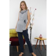Baha Casual 3380 بيجاما حوامل - الأزرق الداكن Baha Casual 3380 بيجاما حوامل - الأزرق الداكن