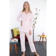 Bone 4413 بيجاما حوامل زهري  - زهري Bone 4413 بيجاما حوامل زهري  - زهري