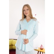 Bone 4413 بيجاما حوامل تركواز  - تركواز(فيروزي) Bone 4413 بيجاما حوامل تركواز  - تركواز(فيروزي)