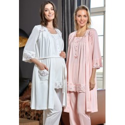 Bone 4501 بيجاما حوامل ثلاث قطع - السلمون الوردي Bone 4501 بيجاما حوامل ثلاث قطع - السلمون الوردي