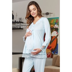 Bone 4639 بيجاما حوامل - أزرق Bone 4639 بيجاما حوامل - أزرق