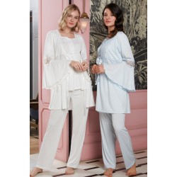 Bone 4701 بيجاما حوامل اكمام فولان  - زهري Bone 4701 بيجاما حوامل اكمام فولان  - زهري