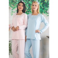 Emose 4030 بيجاما حوامل  - أزرق Emose 4030 بيجاما حوامل  - أزرق