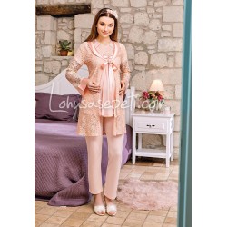 FLZ 31162 بيجاما حوامل ثلاث قطع - السلمون الوردي