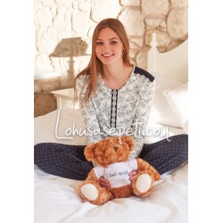 Feyza 3279 بيجاما حوامل - الأزرق الداكن Feyza 3279 بيجاما حوامل - الأزرق الداكن