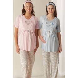 Haluk Bayram 3320 بيجاما حوامل - أزرق