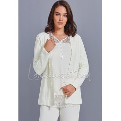 Marilyn 3146 بيجاما حوامل مع سترة تريكو - زهري Marilyn 3146 بيجاما حوامل مع سترة تريكو - زهري