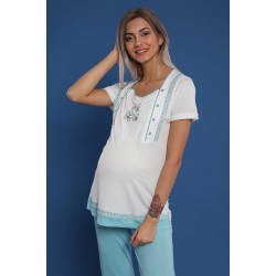 Pelin 1209 بيجاما حوامل فراشة مطرزة خضراء  - أخضر Pelin 1209 بيجاما حوامل فراشة مطرزة خضراء  - أخضر