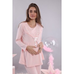 Tuba 7283 بيجاما حوامل  - البودرة الوردي Tuba 7283 بيجاما حوامل  - البودرة الوردي