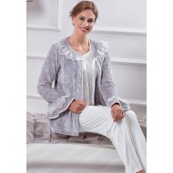 Tuba 7586 بيجاما حوامل فرو - البودرة 