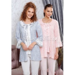 Tuba 8512 بيجاما حوامل ثلاث قطع - البودرة الوردي Tuba 8512 بيجاما حوامل ثلاث قطع - البودرة الوردي