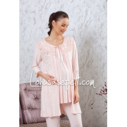 Tuba 8529 بيجاما حوامل 3 قطع - البودرة الوردي Tuba 8529 بيجاما حوامل 3 قطع - البودرة الوردي