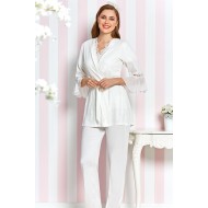 Aqua 19619 بيجاما حوامل قماش تول اكمام 