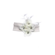 b9023 ربطة شعر للرضع ريشية لون بيج