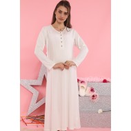 Feyza 3134 روب حوامل بيج - سكري