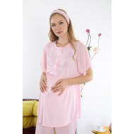 Haluk Bayram 3331p بيجاما حوامل زهري  Haluk Bayram 3331p بيجاما حوامل زهري