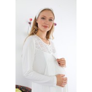 Haluk Bayram 3507e بيجاما حوامل بيج فاتح  Haluk Bayram 3507e بيجاما حوامل بيج فاتح