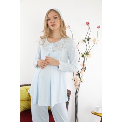 Haluk Bayram 3507m بيجاما حوامل ازرق 